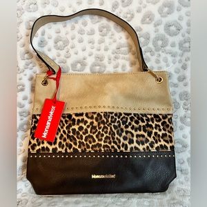 Montana West brown and tan leopard print purse